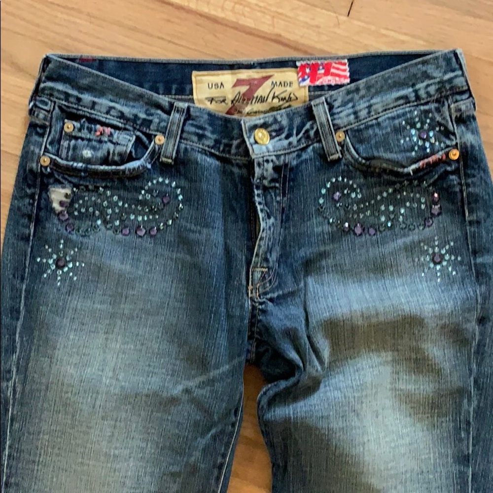 7for all man kind jeans Swarovski crystals